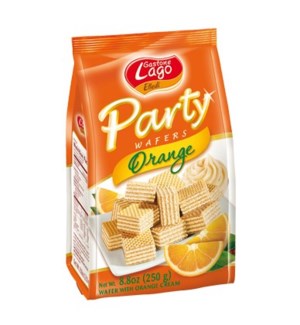 Lago Party Wafers Bags -  ORANGE 250 g * 10